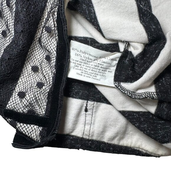 DAVID POND New Zealand Designer Edgy Longe Sleeve Top Fits US Small S - Picture 9 of 9